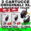Canon KIT PROMO Canon PG-585XL CL-586XL ORIGINALI cartucce black+color TS7650i TS7750i