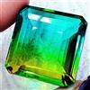 richgems2018 Tormalina Naturale Doublet Certificata Sciolta 110,10 Ct Ottagono Gemma