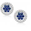 Comete Gioielli Orecchini Oro Bianco 18Kt 750 Diamanti Zaffiri Blu Comete 18 Carati ORB 519