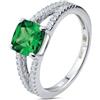 Boccadamo Anello Argento Donna Zircone Verde Boccadamo AN510V Misura 12,5