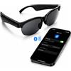 TANIASHOP Occhiali Smart Bluetooth con Cuffie integrate Musica e Chiamate Senza Fili