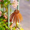 da per giardino in metallo 31 pollici echinacea arrugginita per decorazione cor