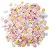 Kit fai da te con teste di fiori artificiali misti piccoli per decorare