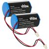 vhbw 2x Batteria sostituisce Visonic U-ER34615M/W200 14500mAh 3,6V Li-SOCl2