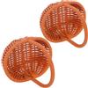 2 Pcs Mini Cesto Di Fiori Intrecciati Cesti Decorativi Miniatura