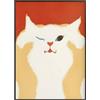 Quadro da parete gatto, creatura minimalista, cornice decorativa soggiorno
