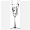 Set 6 Calici Flute Etna 19cl Vetro Cristallino Luxion Lavorazione Intagliata Tra