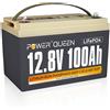 POWERQUEEN Power Queen Batteria LiFePO4 12V/24V 300Ah 200Ah 100Ah 50Ah, Bluetooth Batteria