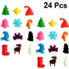 24 Pcs Segna Bicchieri Silicone Natalizio Bicchiere Pennarello Per