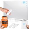 Berdsen Riscaldamento a infrarossi, 600 W, riscaldamento rapido, touch screen, telecomando WiFi, timer 1-9 h
