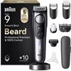 Serie 9 Regolabarba Uomo, 10 Strumenti Da Barba Custodia BT9545 Cromo