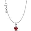 Pandora Gioiello Collana Donna Set Regalo Argento Rosso Chakra Cuore 21531