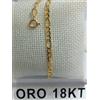 Bracciale in oro giallo 750 18 kt carati lungo cm. 18,5 grammi 2,10 catena +225