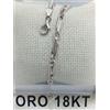 Bracciale in oro bianco 750 18 carati lunghezza cm. 19,5 grammi 7,4 uomo +2LAV