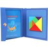 Tangram in legno, rompicapo bambini, scuola materna