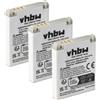 vhbw 3x Batteria per Panasonic KX-TU311 KX-TU320 KX-TU301 KX-TU301 GME 700mAh 3,7V