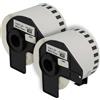 vhbw 2 Rotolo etichette senza fine sostituisce Brother DK-44205