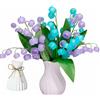 Kit fai da te mughetto artificiale con perline, vaso incluso, decorazione casa.