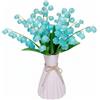 Kit fai da te mughetto artificiale con perline, vaso incluso, decorazione casa.