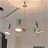 Fatto a mano Lampadario Diabolo Mid Century moderno 5 bracci 10 luci ottone Stilnovo Sputnik
