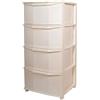 BELLI E FORTI Cassettiera in Plastica Pratika 4 Cassetti Bianca 37,5 x 37 x 80 cm