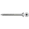 fischer 200 viti per truciolato PowerFast II CTP 5,0 x 50 A2 200, testa svasata, attacco a stella interna TX, filettatura parziale, acciaio inox A2, per montaggio superficiale in legno
