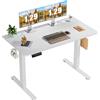 Sweetcrispy Scrivania in piedi regolabile in altezza, scrivania elettrica da 122 cm per ufficio a casa, tavolo da lavoro moderno per computer portatile, scrivania da gioco ascensore, stazione