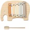 Xilofono elefante in legno, Giocattolo musicale per bambini, Gioco tattile