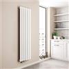 EMKE Radiatore di design piatto, 1600 x 460 mm, verticale, con attacco centrale, a pannello singolo, da parete, per bagno, camera da letto e soggiorno, bianco, 751 W