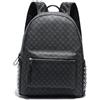 Zaino motivo coccodrillo, pelle PU, borchie, borsa laptop, uomo alla moda