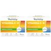 Vitarmonyl Vitamina C + D - Integratore Alimentare Multivitaminico - Con Calcio - Rinforza le Difese Immunitarie e Riduce Stanchezza e Affaticamento - 24 Compresse Masticabili - Vitarmonyl (Confezione da 2)