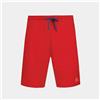 Le Coq Sportif - SPE Short Regular N°3 - vestibilità Regular Confortevole Uomo - Materiale Cotone Poliestere Traspirante - Adatto Sport Tempo Libero - Taglia M - Rosso Elettro