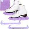 CRS Cross Set regalo di protezioni per pattinaggio su ghiaccio, set regalo con protezioni per pattinaggio su ghiaccio e coperture morbide per pattinaggio artistico o hockey (lavanda lunge, M)