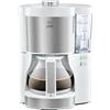 Melitta Look Perfection - Macchina da caffè con filtro - con caraffa in vetro - antigoccia - 10 tazze - Bianco/Acciaio inossidabile (1025-05)