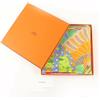 Hermes Carre 90 Ex Libris en Kimono Silk Orange Vert Pomme inutilizzato