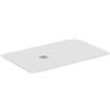 Ideal Standard - Ultra Flat S+, Piatto doccia rettangolare ultrasottile in resina effetto pietra, 160x100cm, Ideal Solid, Scarico lato corto, Bianco