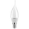 GTV Lampadina LED Candela Fiamma Torta C30L, Attacco E14, Luce Naturale 4000K, Basso Consumo 6W (Equivalenti a 43W), 520 lm, Finitura Bianca Opaca