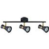 Zarivy Ciabatta Maximum 3xGU10 in elegante nero e pelle, con dimensioni di 15x48,5x8,5 cm. Ideale per illuminare il tuo spazio con stile e raffinatezza.