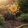 Girandola con Ape Decorativo Girasole Metallico Rotante Colori Vivaci