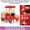 Macchinetta per Popcorn Vintage Elettrica 1200W Senza Olio Ad Aria Calda 0.3Lt
