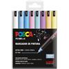 Posca Uni Posca Marcatore di Pittura a Base di Acqua - PC1MR/8C Set Pastel 0,7 mm