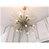 Fatto a mano Lampadario Stilnovo in ottone Sputnik | Plafoniera moderna Mid-Century