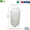 Fusto Plastica Bocca Larga HDPE Alimenti 5/10/25/30/50L con Tappo