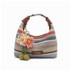 Borsa Hobo a Righe Intrecciata Borsa di Paglia Casual per Donne