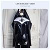 3 Pezzi Costume da Suora Vampiro Gioco di Ruolo Abito Suora Halloween per Donne