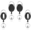 No Estensibile, Set di 4 Bobine Porta Badge ID con Cinturino 7113