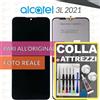 Alcatel DISPLAY ALCATEL 3L 2021 6056D 6056H SCHERMO VETRO TOUCH LCD +COLLAeKIT