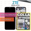 ZTE DISPLAY ZTE BLADE A34 SCHERMO LCD VETRO TOUCH SCREEN COMPLETO FRAME +COLLAeKIT