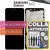Samsung DISPLAY SAMSUNG A41 SM-A415 SCHERMO OLED FRAME VETRO LCD TOUCH SCREEN +COLLAeKIT