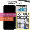 Samsung DISPLAY SAMSUNG M21 SM-M215 SCHERMO OLED FRAME VETRO LCD TOUCH SCREEN +COLLAe...